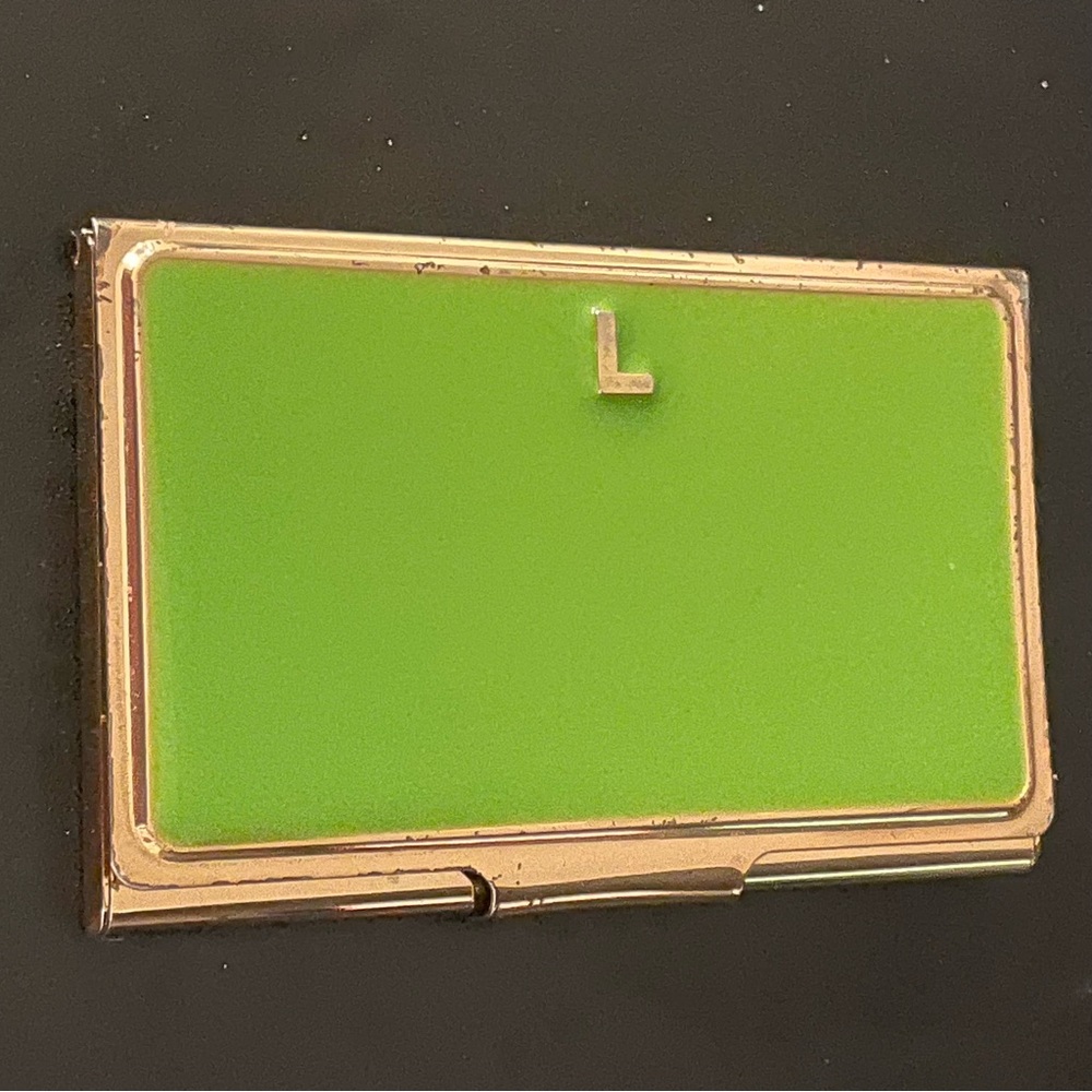Kate spade L initial business card holder case